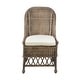 preview thumbnail 10 of 9, Natural Rattan Cushioned Dining Accent Chair by East at Main