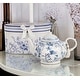 preview thumbnail 4 of 6, STP Goods Blue Flowers Bone China Tea Set for 2 pers. in Gift Box