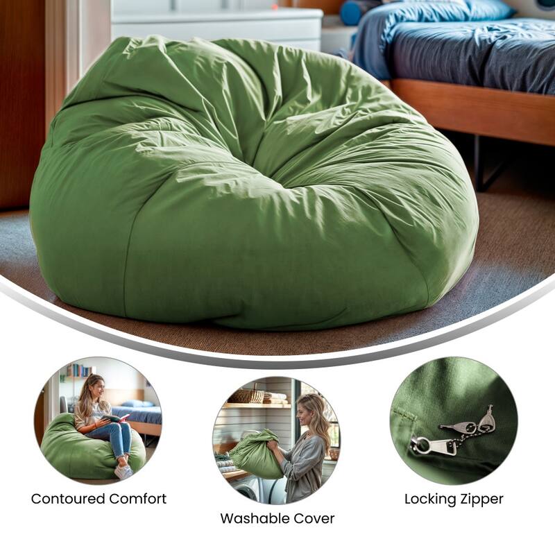 Oversized Refillable Bean Bag Chair for Kids and Adults