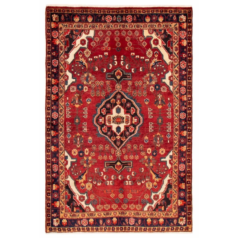 Anadol Red Rug 5'0" x 7'9" - 5'0 x 7'9 - Red - 5'0 x 7'9