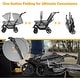 preview thumbnail 18 of 21, Foldable Lightweight Front Back Seats Double Baby Stroller - 48" L x 22.5" W x 43" H