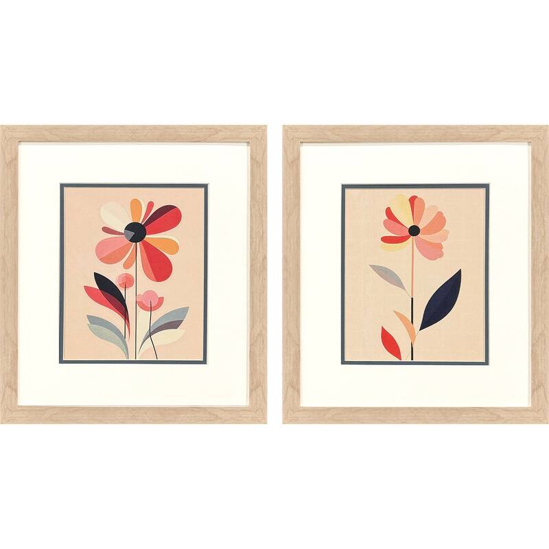 Paragon Comfort Flowers I Framed Art - Set of 2