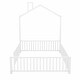 preview thumbnail 22 of 46, Metal House Platform Bed with Guardrail and Chimney