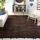 preview thumbnail 1 of 90, SAFAVIEH Handmade Leather Shag Alois Modern Rug 5' x 8' - Dark Brown - Rectangle