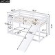 preview thumbnail 4 of 14, Pine Wood Twin Bunk Bed, Convertible Slide, Sturdy Ladder, Safe Design