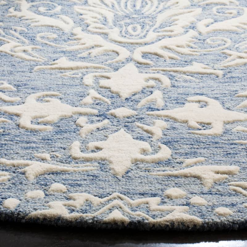 SAFAVIEH Handmade Blossom Lollie Modern Floral Wool Rug