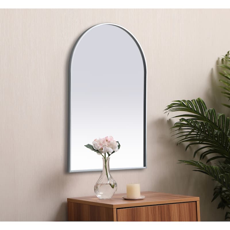 Indigo Home Metal Frame Arch Mirror 24x36 Inch