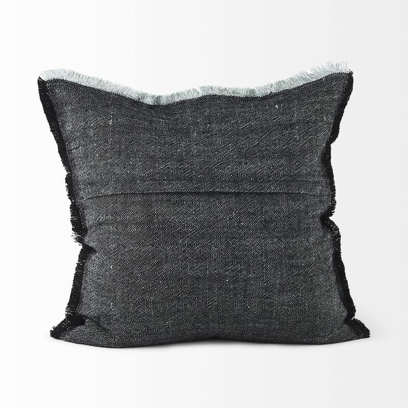 HomeRoots 20" Gray Linen Throw Pillow Cover