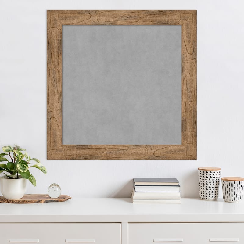 Amanti Art Owl Brown Framed Magnetic Board