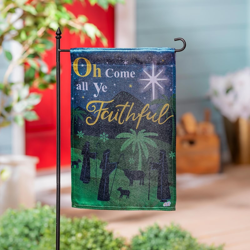 12.5 in. x 18 in. Newborn King Reversible Lustre Garden Flag - Multicolor