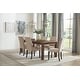 preview thumbnail 1 of 2, Mina Rustic Golden Brown and Beige 5-piece Dining Set with Storage