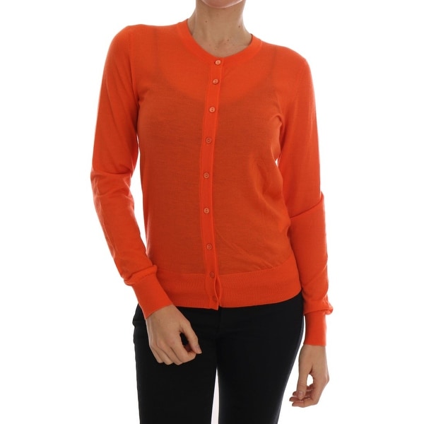 Orange womens cardigan clearance