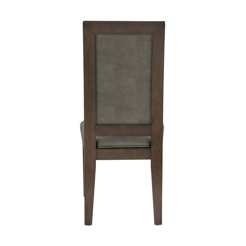 Morelia Brown Finish Vegan Leather Dining Chair (Set of 2) by iNSPIRE Q Classic