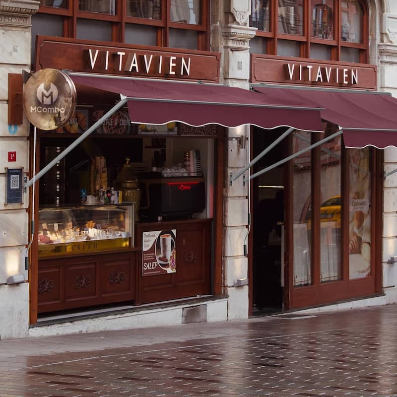 MCombo Patio Window Awnings 50''x55'', Fully Assembled Manual Retractable Sunshade Canopy