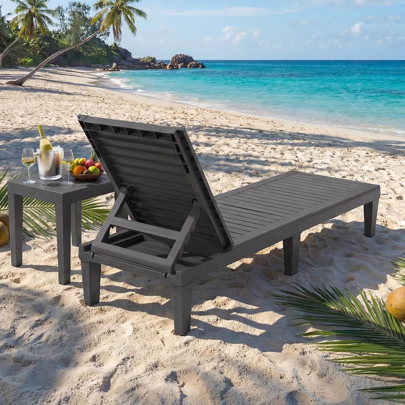 Costway Patio Lounge Chair Chaise Recliner Weather Resistant - See Details