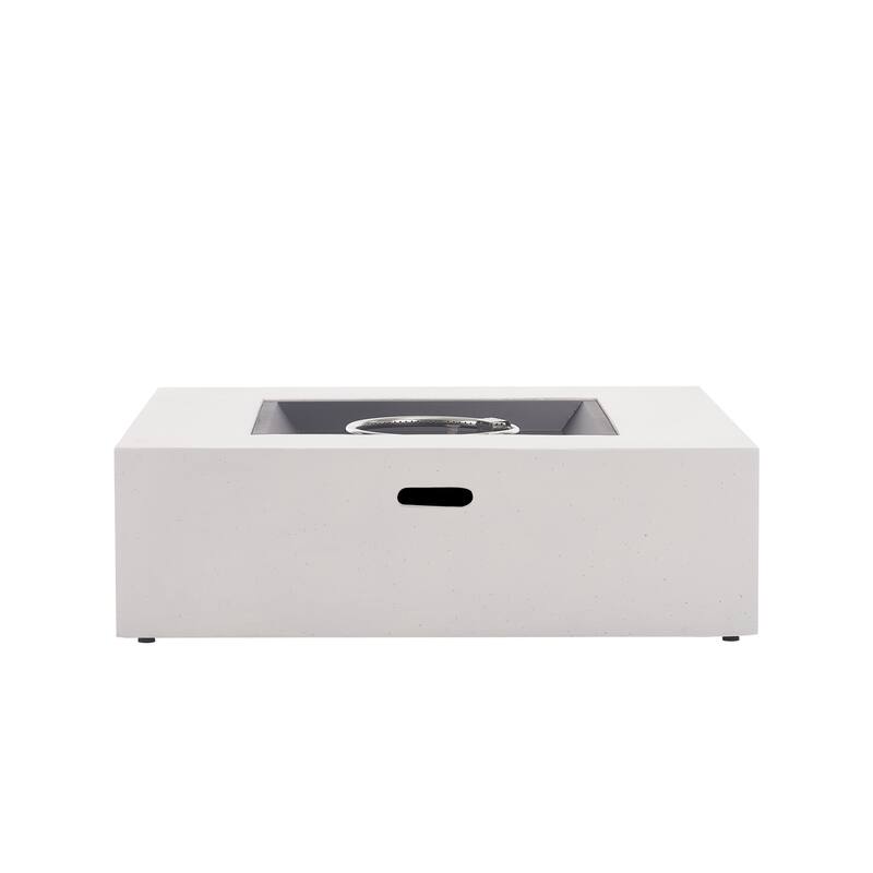 Aidan Outdoor 50,000 BTU Lightweight Concrete Square Fire Pit (No Tank Holder) by Christopher Knight Home