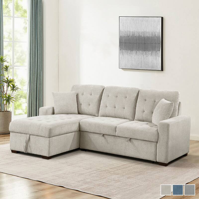 Almeria 2-Piece Sectional Sofa with Pull-out Bed and Left Chaise