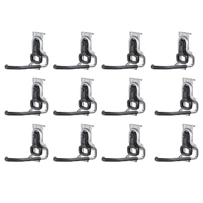 Rubbermaid Vertical FastTrack Hanging Wall Mount Hook Garage Organizer (12 Pack) - 1.19