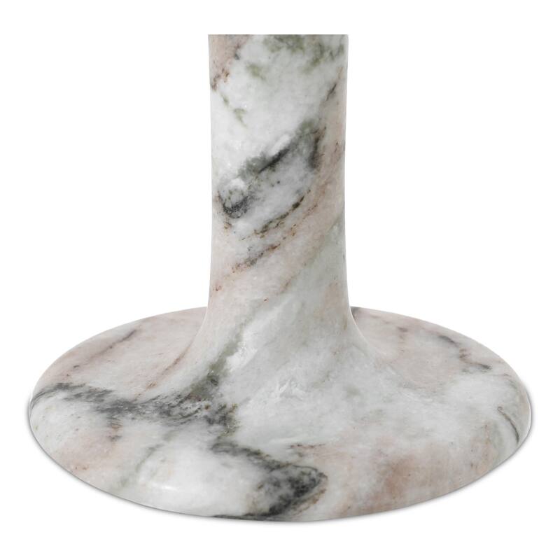 NADAAL STUDIOS Ira, Tall Candle Holder Solid Marble, Black Vein
