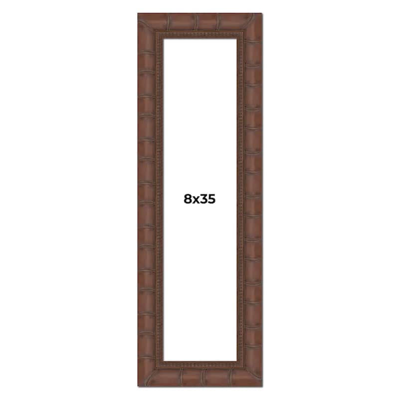 8x35 Frame Pewter Solid Wood Picture Frame Width 1.625 Inches | Interior Frame Depth 0.6875 Inches
