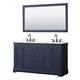 Option Dark Blue, Black Trim, White Quartz Top