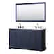 Option Dark Blue, Black Trim, White Quartz Top