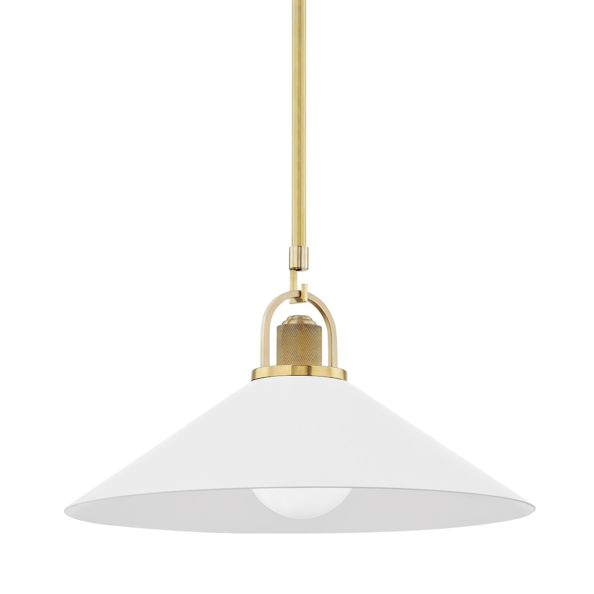 Hudson Valley Syosset 1-Light Aged Brass Large Pendant ...