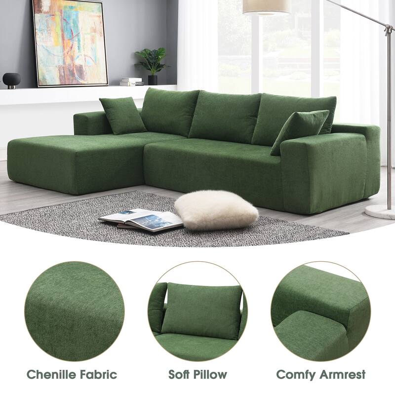 Modular Sectional Living Room Sofa Set Modern Minimalist Style