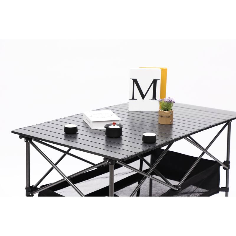 Set of 3, Folding Outdoor Table and Chair Set For Indoor, Outdoor