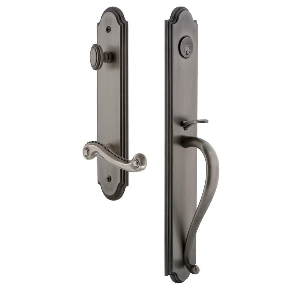 Grandeur Arc Solid Brass Rose Right Handed Keyed Entry Single Cylinder