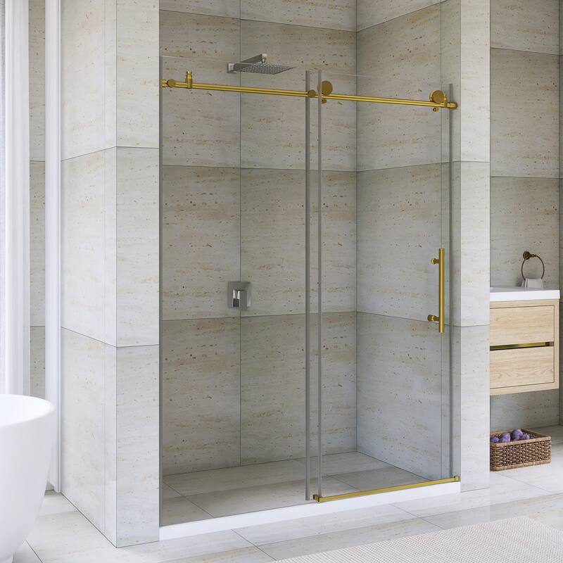 60" x 76" Sliding Frameless Shower Door - 60'' x 0.31'' x 76''