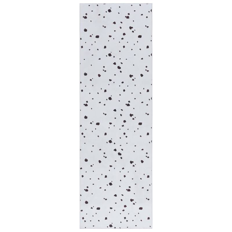 SAFAVIEH Faux Hide Machine Washable Slip Resistant Kullike Rustic - 2' 6" x 8' - Ivory/Black - Runner