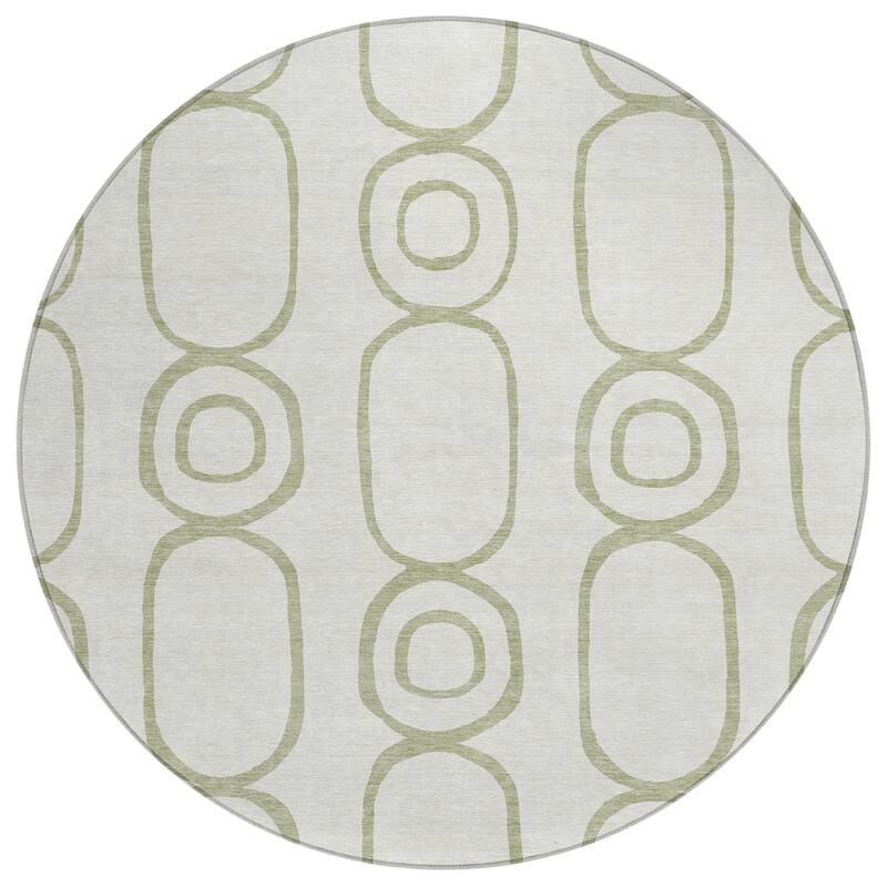 Machine Washable Indoor/ Outdoor Modern Vibe Chantille Rug