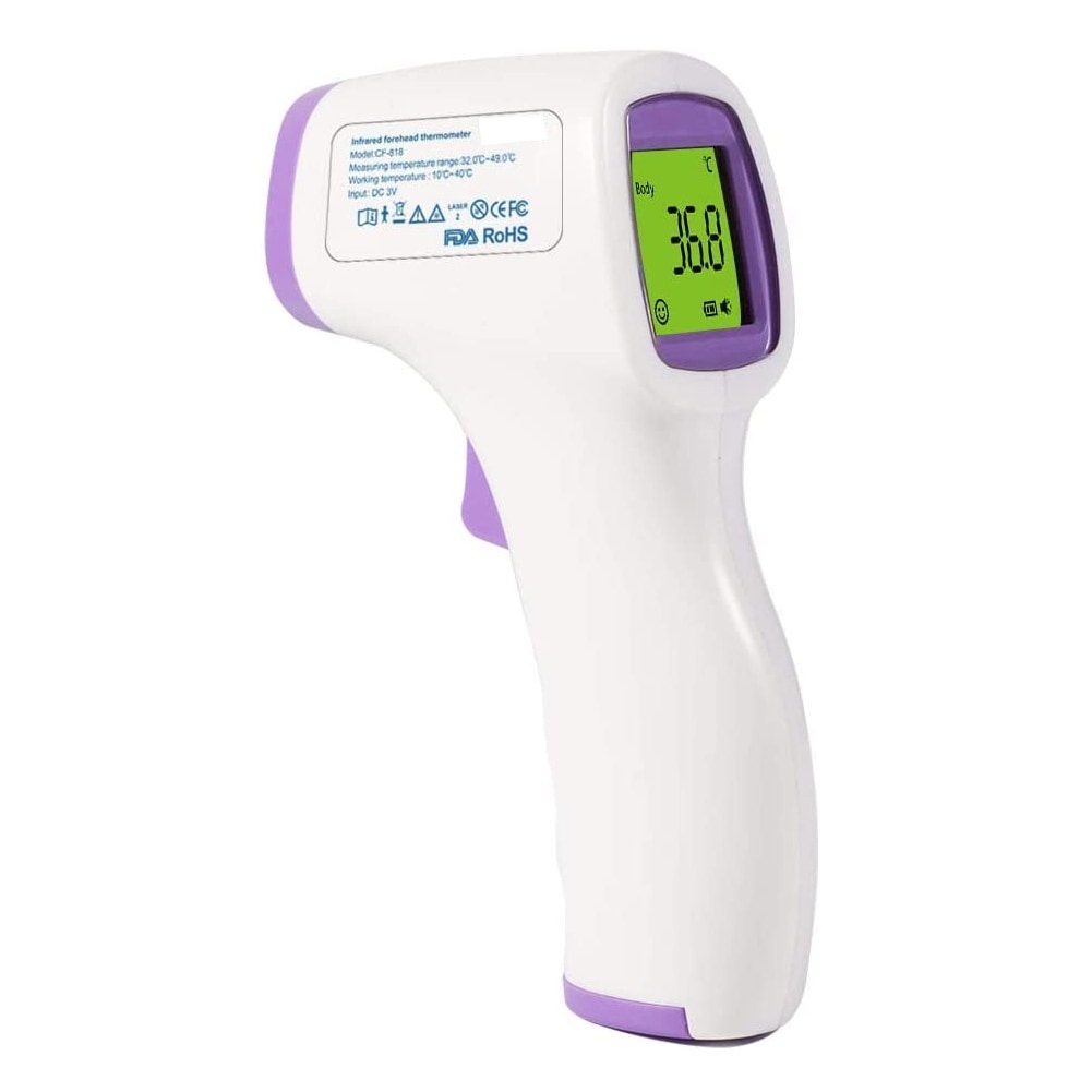 Shop No Contact Infrared Fda Certified Thermometer F C Touchless Non Contact Thermal Forehead Gun Lighted Color Led Display Overstock 31682559