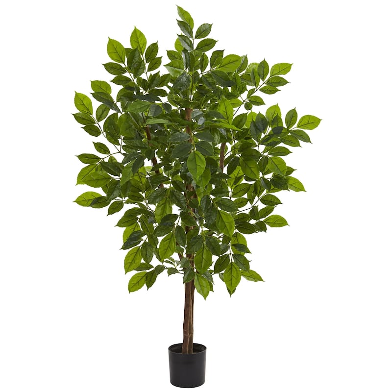 Artificial Birch Tree 4ft Indoor Accent Plant Home Decor - Green - 41-50 Inches