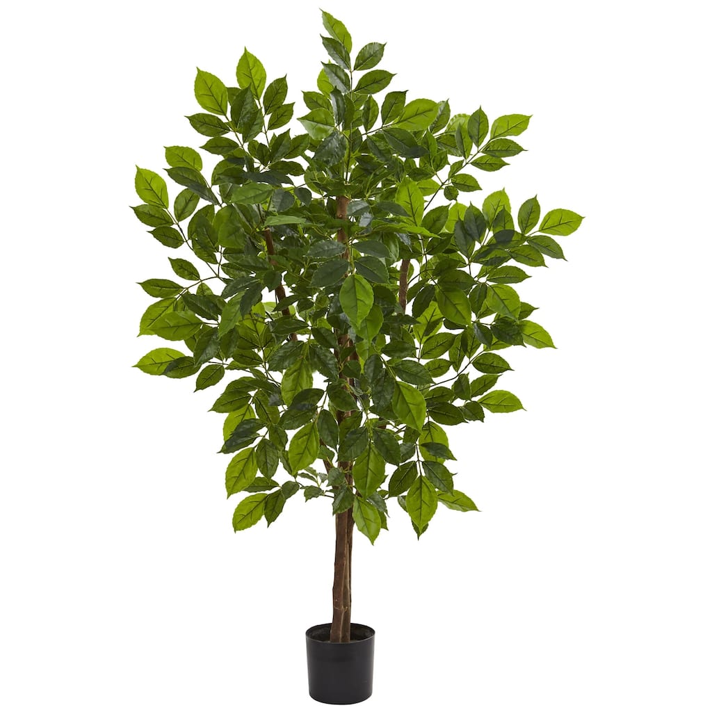 Artificial Birch Tree 4ft Indoor Accent Plant Home Decor - Green - 41-50 Inches