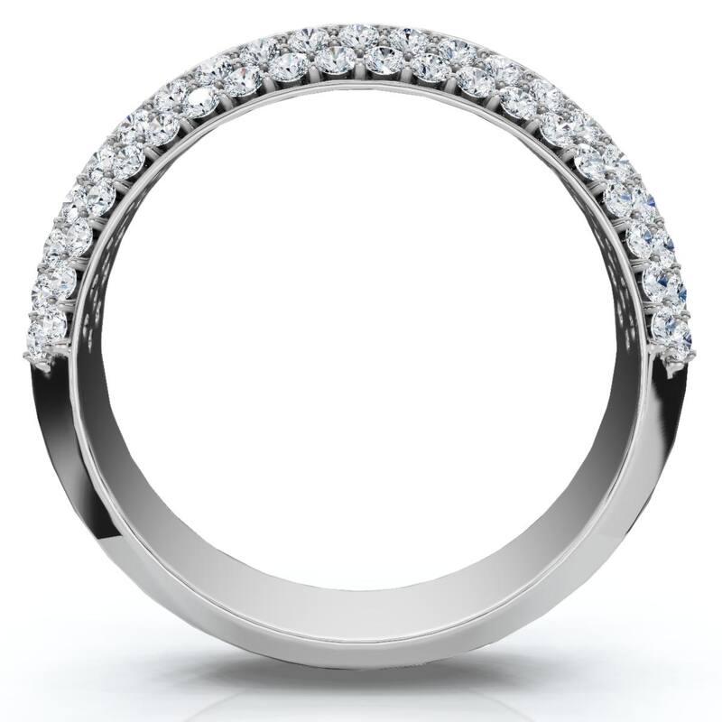 Certified 1/2Ct Kayle Diamond Wedding Band Gold or Platinum Lab Grown