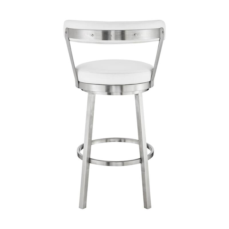 Bryant Counter or Bar Stool in Faux Leather and Metal