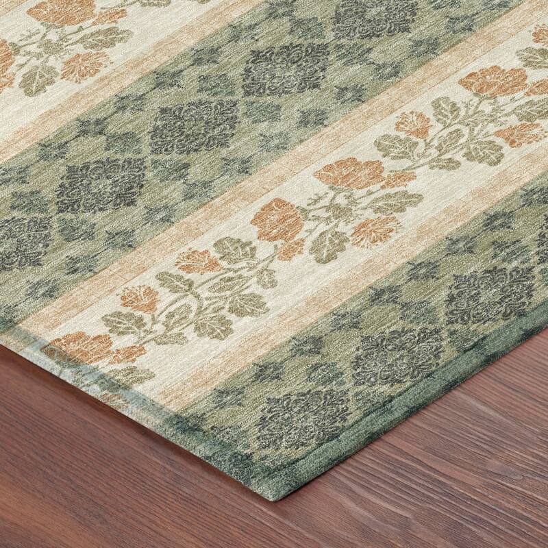 Machine Washable Indoor/ Outdoor Stripe Sochi Chantille Rug