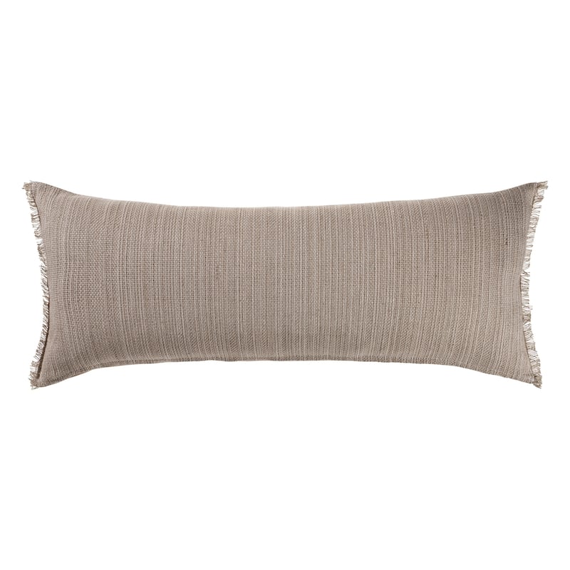 Sevita Neutral Tan Lumbar Throw Pillow