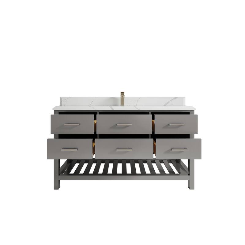 Willow Collections 60 in. W x 22 in. D Parker Single Sink Bathroom Vanity with Countertop