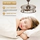 preview thumbnail 10 of 9, 18" Ceiling Fan Light, 4-Light Farmhouse Antique Wood Light, Quiet Motor w 3 Speed & Aged Steel Frame for Bedroom, Dining Room