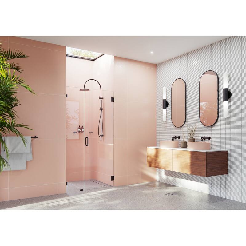 Glass Warehouse 78" x 42.75" Frameless Shower Door - Wall Hinge