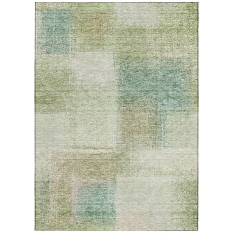 HomeRoots Abstract Transitional Rectangle Outdoor Rug