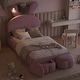 preview thumbnail 5 of 28, Twin Size Upholstered Platform Bed