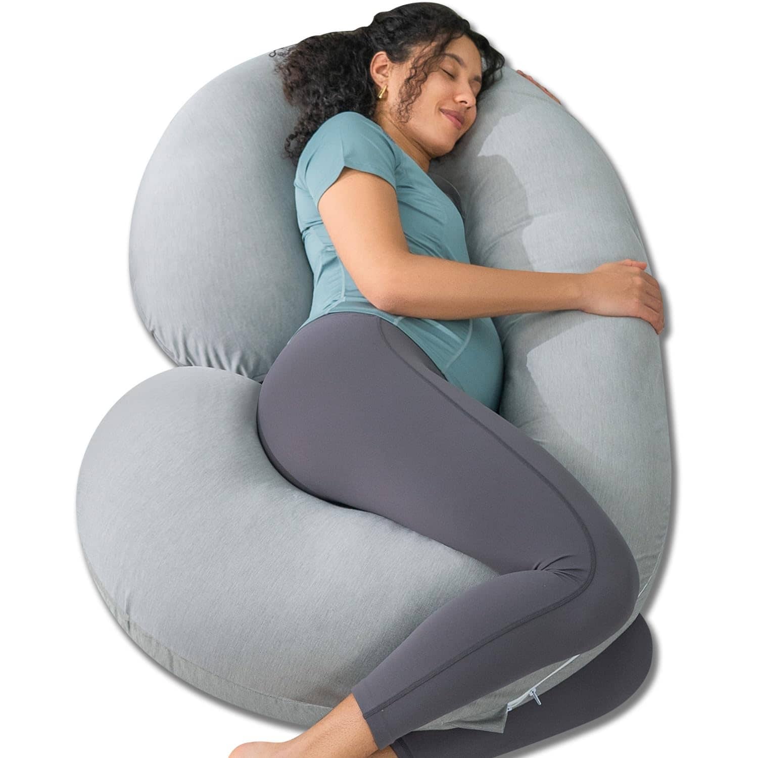 Pregnancy Pillow Maternity Body Pillow with Velvet Cover C Shaped Body Pillow for Sleeping Cozy Velvet Lavender Bed Bath Beyond 40354944