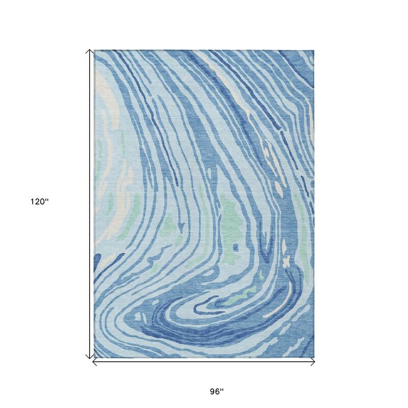 HomeRoots Abstract Transitional Rectangle Outdoor Rug