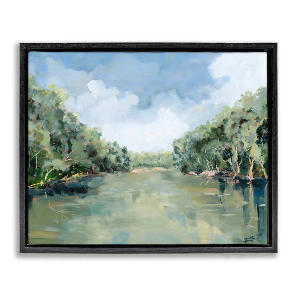 Stupell Serene Reflective Nature Framed Floater Canvas Wall Art Design By Meredith Howse