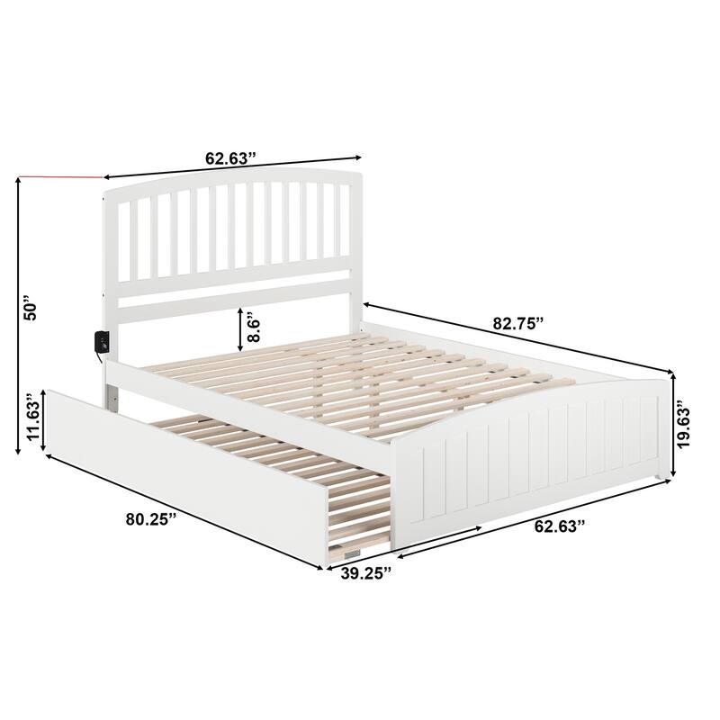 Richmond Bed with Matching Footboard and Twin XL Trundle