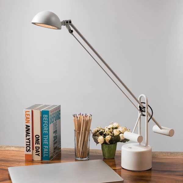 slide 2 of 2, Lite Source Halotech Desk Lamp, White
